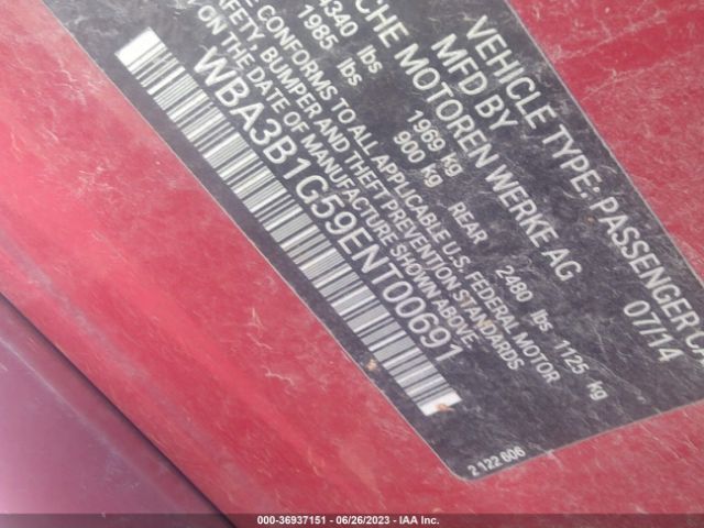 WBA3B1G59ENT00691 BMW 3 Series 320i