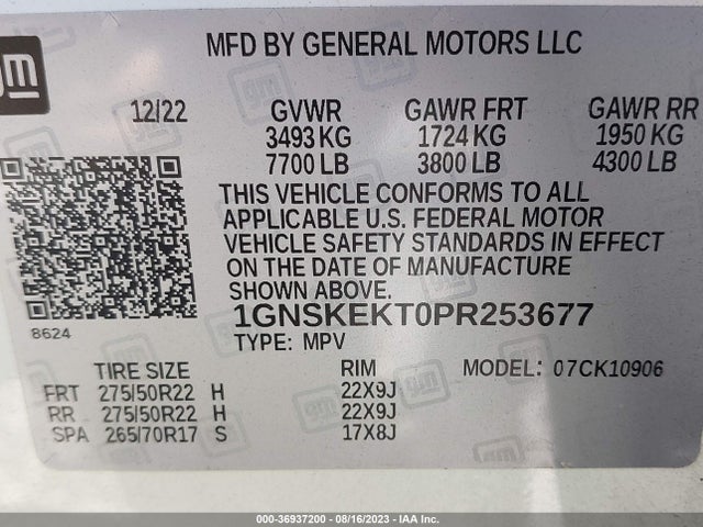 Chevrolet Suburban Rst 2023 1GNSKEKT0PR253677 Image 9