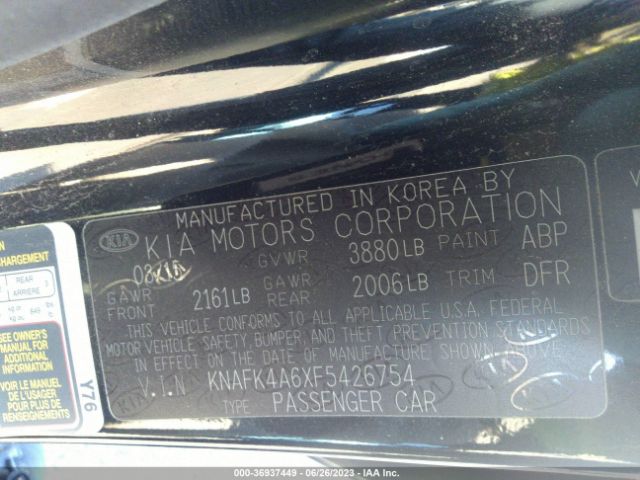 KNAFK4A6XF5426754 KIA FORTE LX