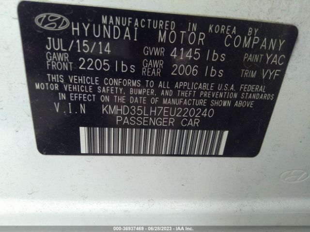 KMHD35LH7EU220240 Hyundai ELANTRA GT