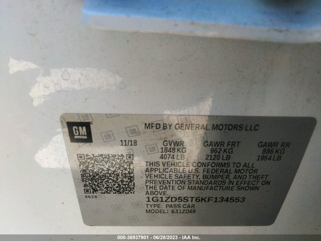 Chevrolet MALIBU LT 2019 1G1ZD5ST6KF134553 Image 15