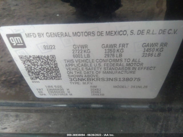 Chevrolet BLAZER RS 2022 3GNKBKRS3NS138075 Image 9