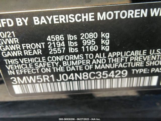 3MW5R1J04N8C35429 BMW 3 Series 330i