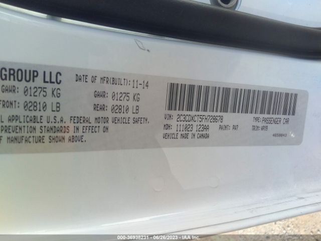 2C3CDXCT5FH728678 Dodge Charger Rt
