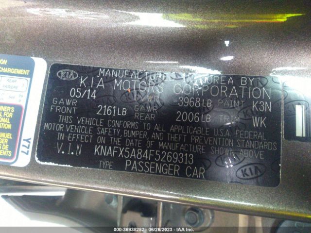 KNAFX5A84F5269313 KIA Forte 5-door Ex