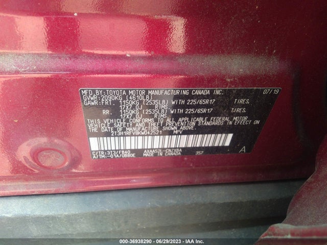 Toyota RAV4 LE 2019 2T3H1RFV8KW042521 Image 9