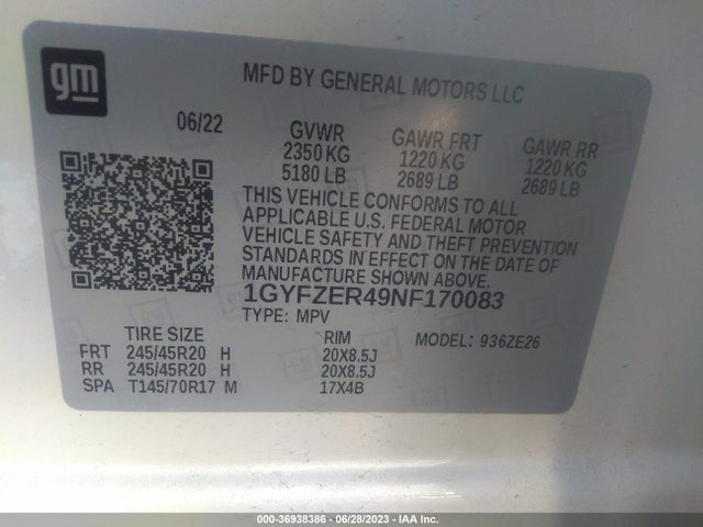 2022 Cadillac XT4, VIN: 1GYFZER49NF170083