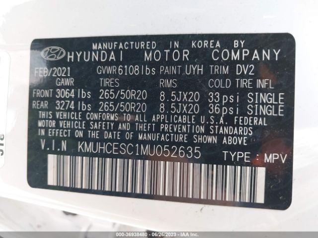 KMUHCESC1MU052635 Genesis Gv80 3.5t Awd