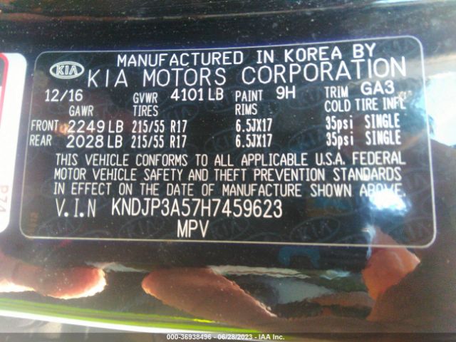KNDJP3A57H7459623 KIA SOUL +