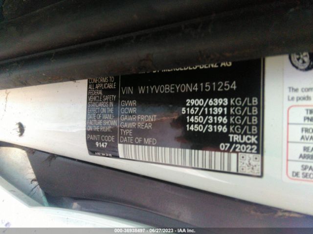 W1YV0BEY0N4151254 Mercedes-Benz METRIS CARGO VAN