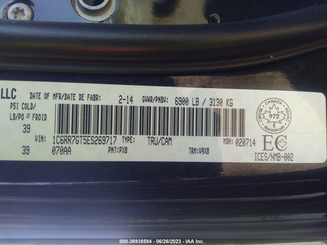 1C6RR7GT5ES269717 RAM 1500 Slt
