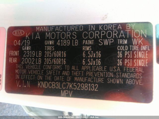 KNDCB3LC7K5298132 KIA NIRO LX