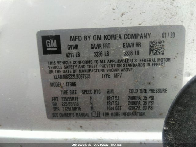 KL4MMBS22LB097835 Buick Encore Gx Preferred