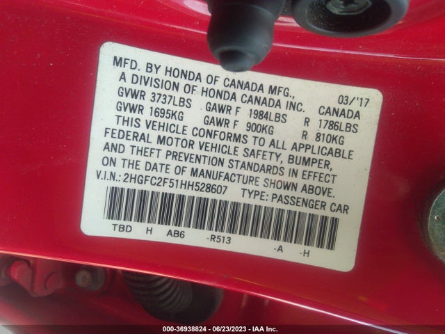 Honda Civic Sedan Lx 2017 2HGFC2F51HH528607 Image 9