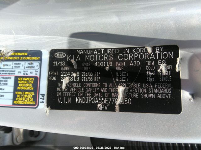 KNDJP3A55E7701580 KIA SOUL +