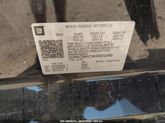Chevrolet Tahoe Lt 2019 1GNSCBKC5KR321590 Image 9