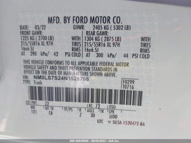 Ford Transit Connect Van Xl 2022 NM0LS7S24N1528766 Image 16