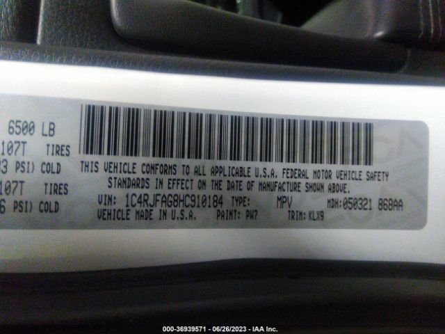 1C4RJFAG8HC910184 Jeep Grand Cherokee Altitude