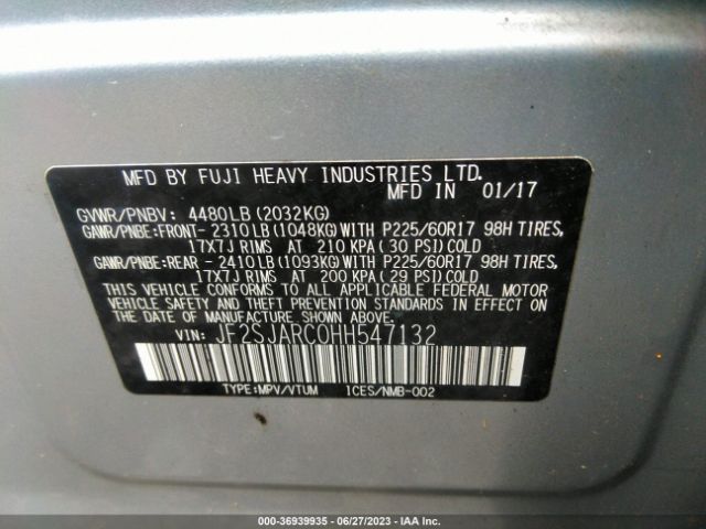 JF2SJARC0HH547132 Subaru Forester Limited