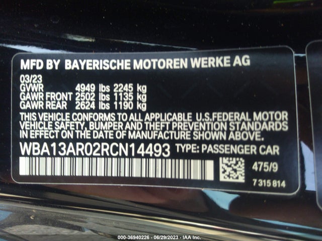 2024 BMW 4 Series, VIN: WBA13AR02RCN14493