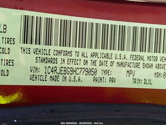 1C4RJEBG9HC779050 Jeep Grand Cherokee Limited