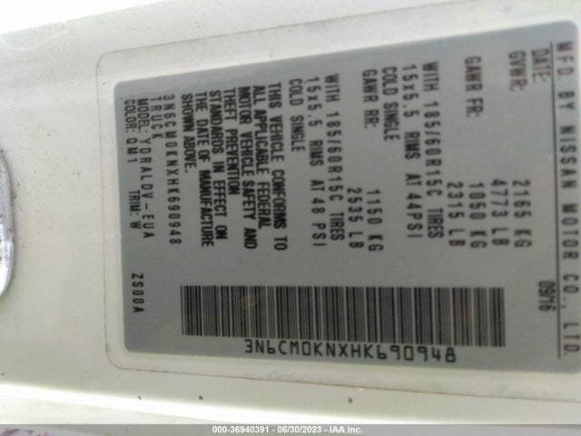Nissan Nv200 S 2017 3N6CM0KNXHK690948 Image 9