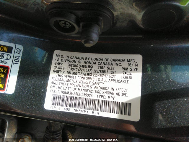 Honda CR-V EX 2014 2HKRM3H55EH559924 Image 9