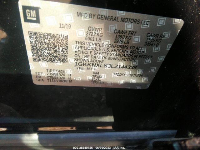 1GKKNXLS3LZ144338 GMC Acadia Denali