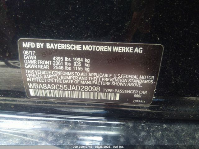 WBA8A9C55JAD28098 BMW 3 Series 320i