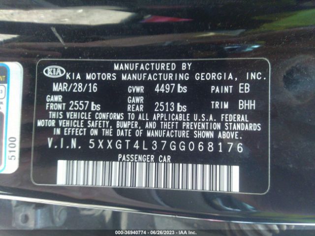 5XXGT4L37GG068176 KIA Optima Lx