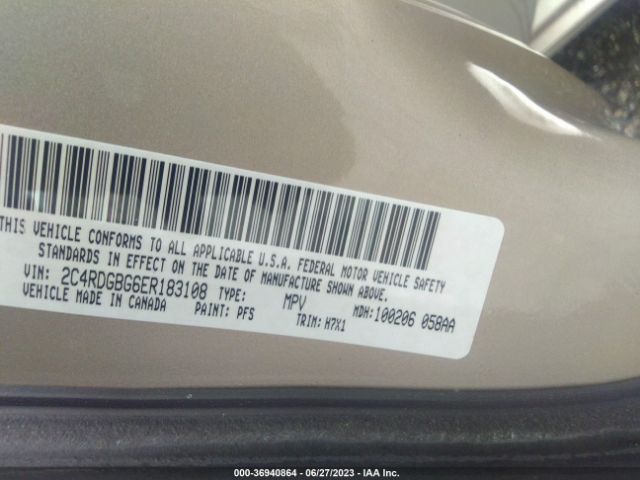 2C4RDGBG6ER183108 Dodge Grand Caravan Se