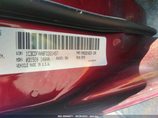 1C3CDFAA8FD331457 Dodge DART SE