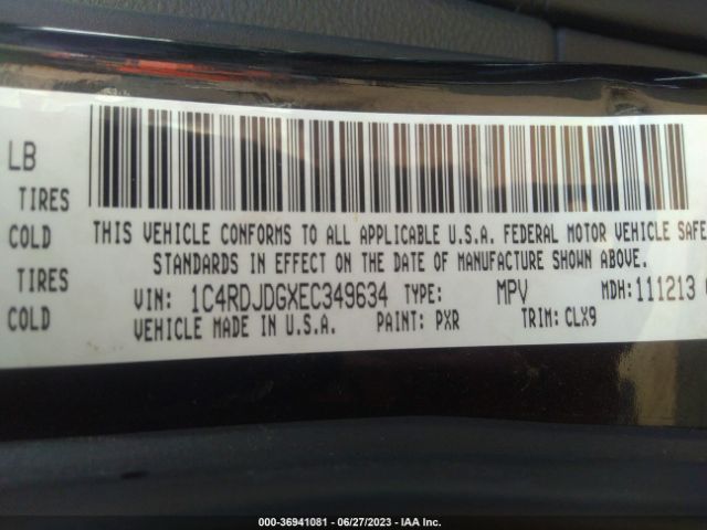 1C4RDJDGXEC349634 Dodge DURANGO LIMITED