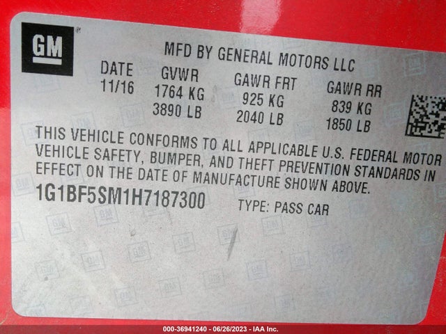 Chevrolet Cruze Premier Auto 2017 1G1BF5SM1H7187300 Image 9