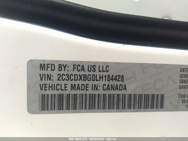 Dodge Charger Sxt 2020 2C3CDXBG0LH184428 Image 9