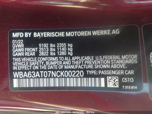 BMW 4 Series M440i Xdrive 2022 аукцион фото