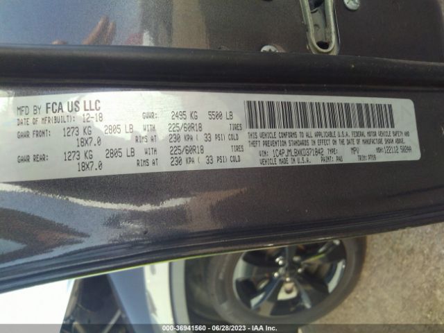1C4PJMLBXKD371842 Jeep Cherokee Altitude