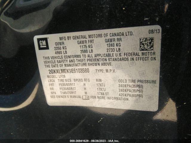 2GKALMEK9E6103580 GMC Terrain Sle