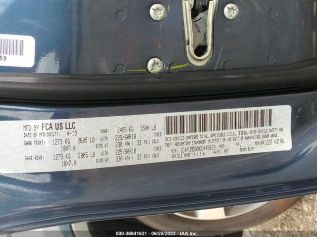 1C4PJMDXXKD445013 Jeep Cherokee Limited
