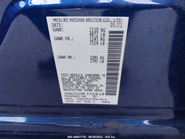 1N4BZ1CV2MC555618 Nissan Leaf Sv Plus