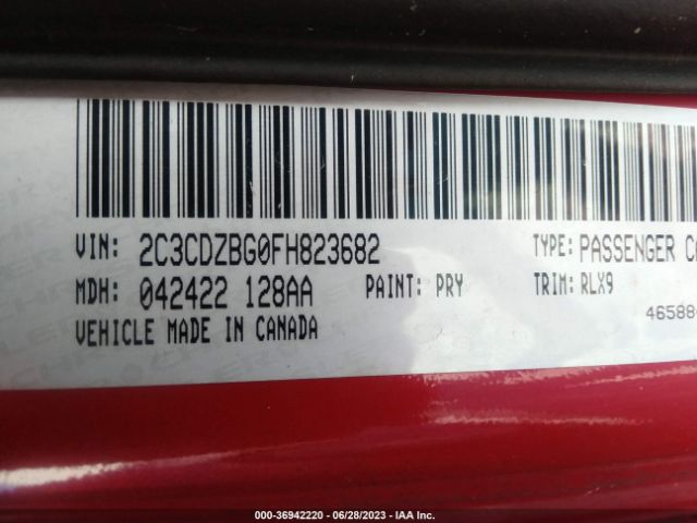 2C3CDZBG0FH823682 Dodge Challenger Sxt Plus