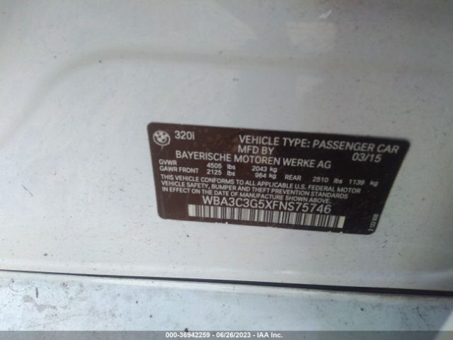 WBA3C3G5XFNS75746 BMW 3 Series 320i Xdrive