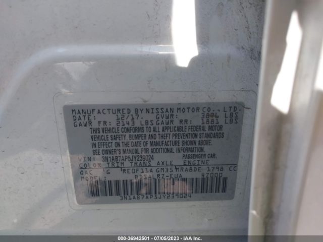 3N1AB7AP5JY239024 Nissan SENTRA SR