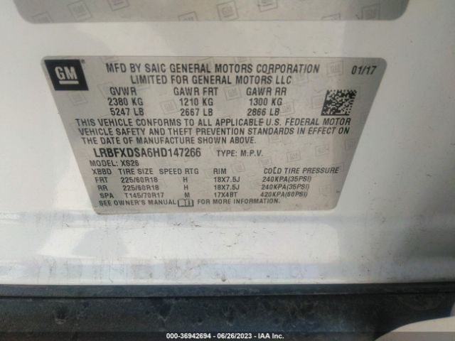 LRBFXDSA6HD147266 Buick Envision Essence