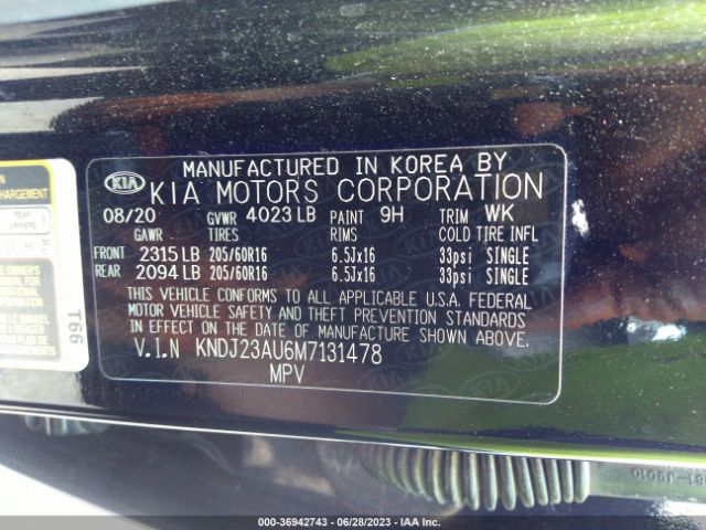 KNDJ23AU6M7131478 KIA SOUL S