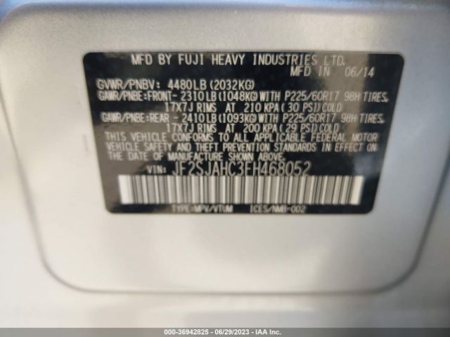 JF2SJAHC3FH468052 Subaru Forester 2.5i Limited