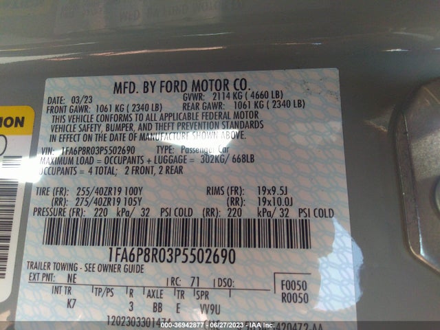 Ford Mustang Mach 1 2023 1FA6P8R03P5502690 Image 9