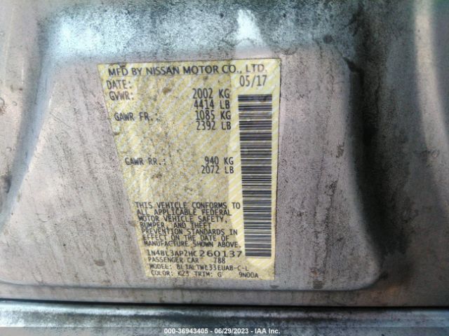 1N4BL3AP2HC260137 Nissan Altima 3.5 Sl