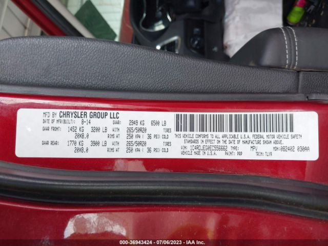 1C4RDJEG0EC556662 Dodge Durango Citadel