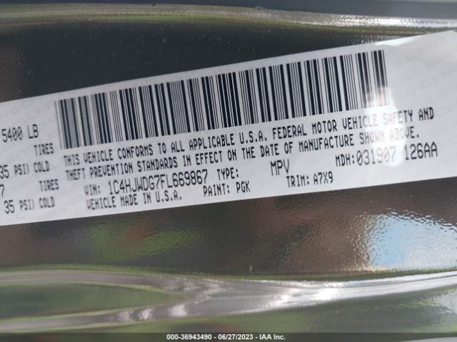 1C4HJWDG7FL669867 Jeep Wrangler Unlimited Sport